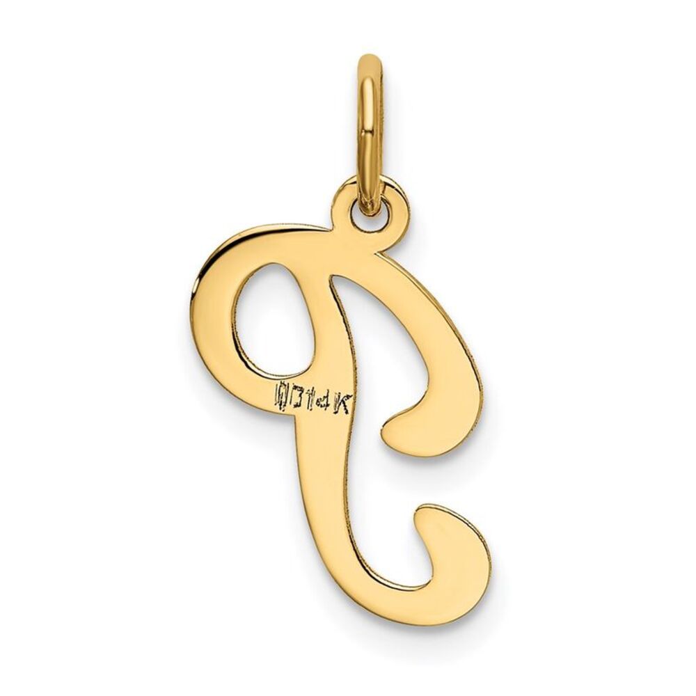 Kazi Luxury 14k Yellow Gold Script Letter P Initi… - image 3